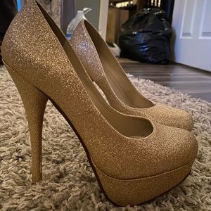 Gold High Heels
